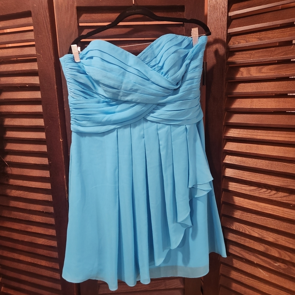 David's Bridal Vibrant Blue Gown